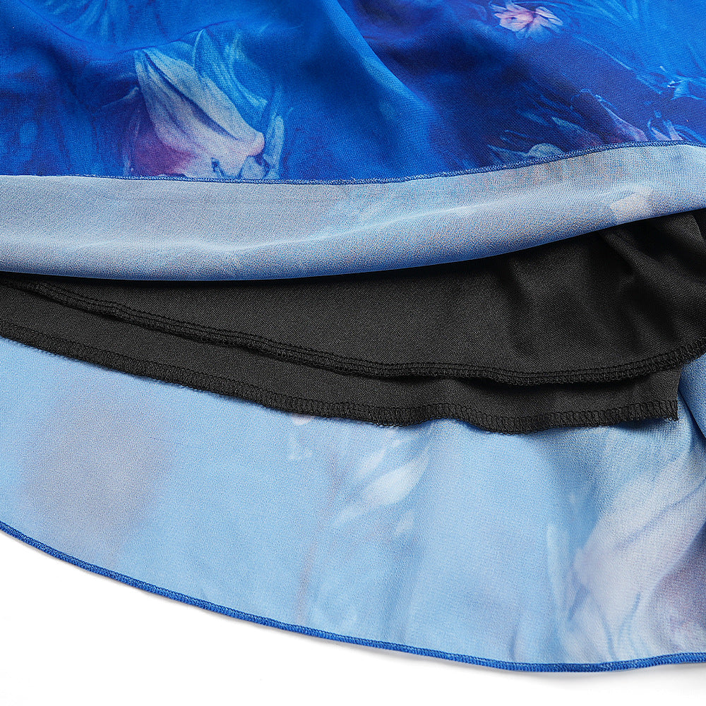 Plus Size Women's Elegant African Print Autumn/Winter Chic Color Block Midi Dress 16