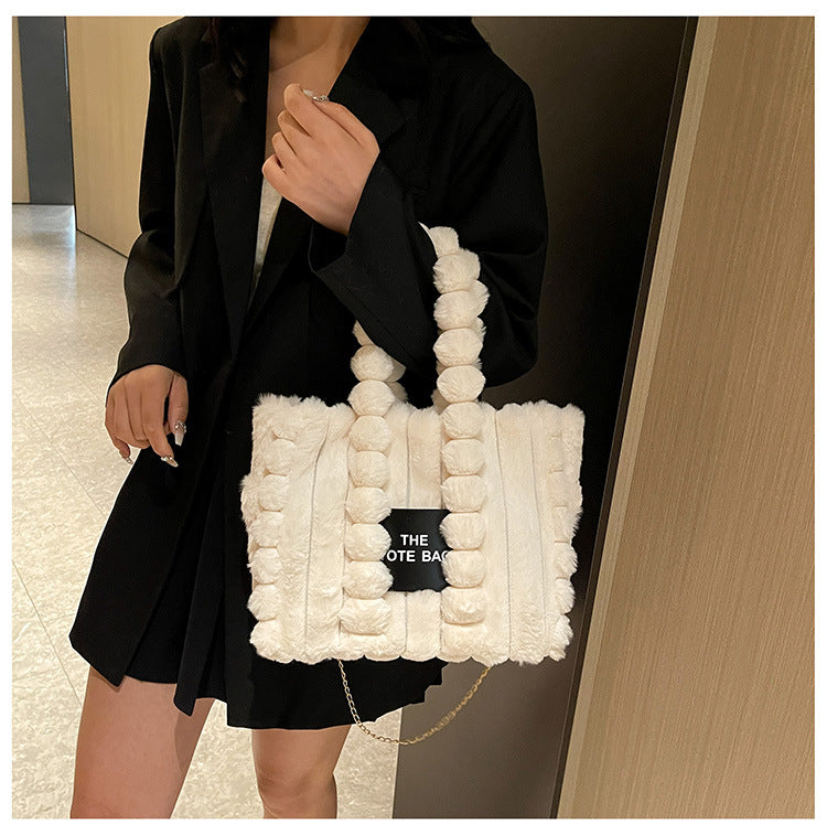 Women winter letter chain shoulder messenger bag tote bag 22