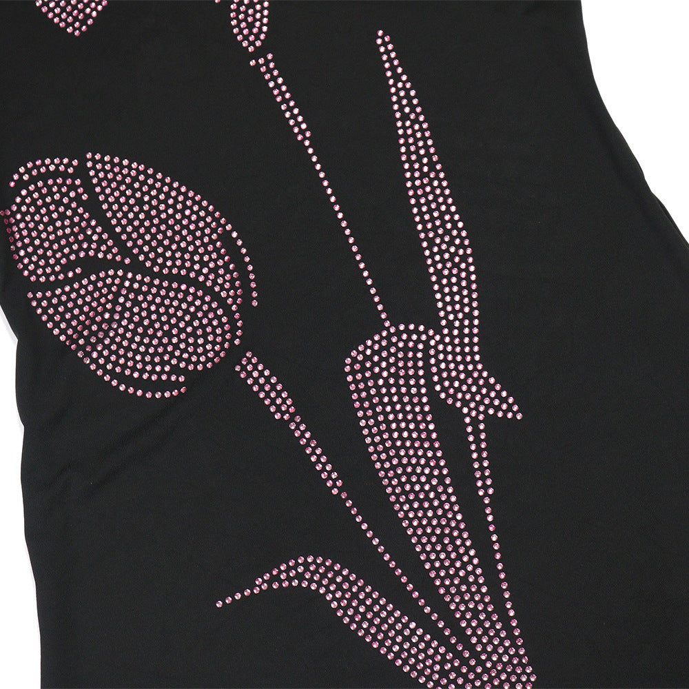 Women Beaded Sexy Bodycon Sleeveless Mini Dress 19