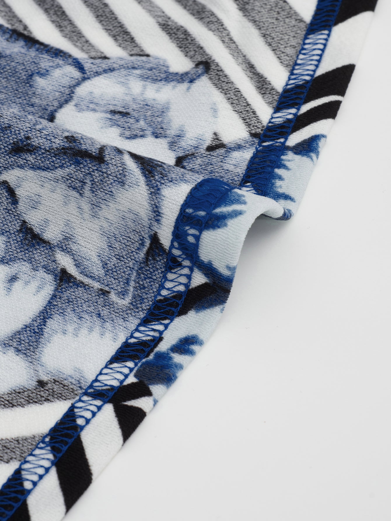 Autumn Plus Size Round Neck Print Patchwork Chic Career Bodycon Dress 15