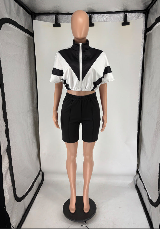 Summer Casual Bat Short-Sleeve Batwing Sports Two Piece Shorts Set 8