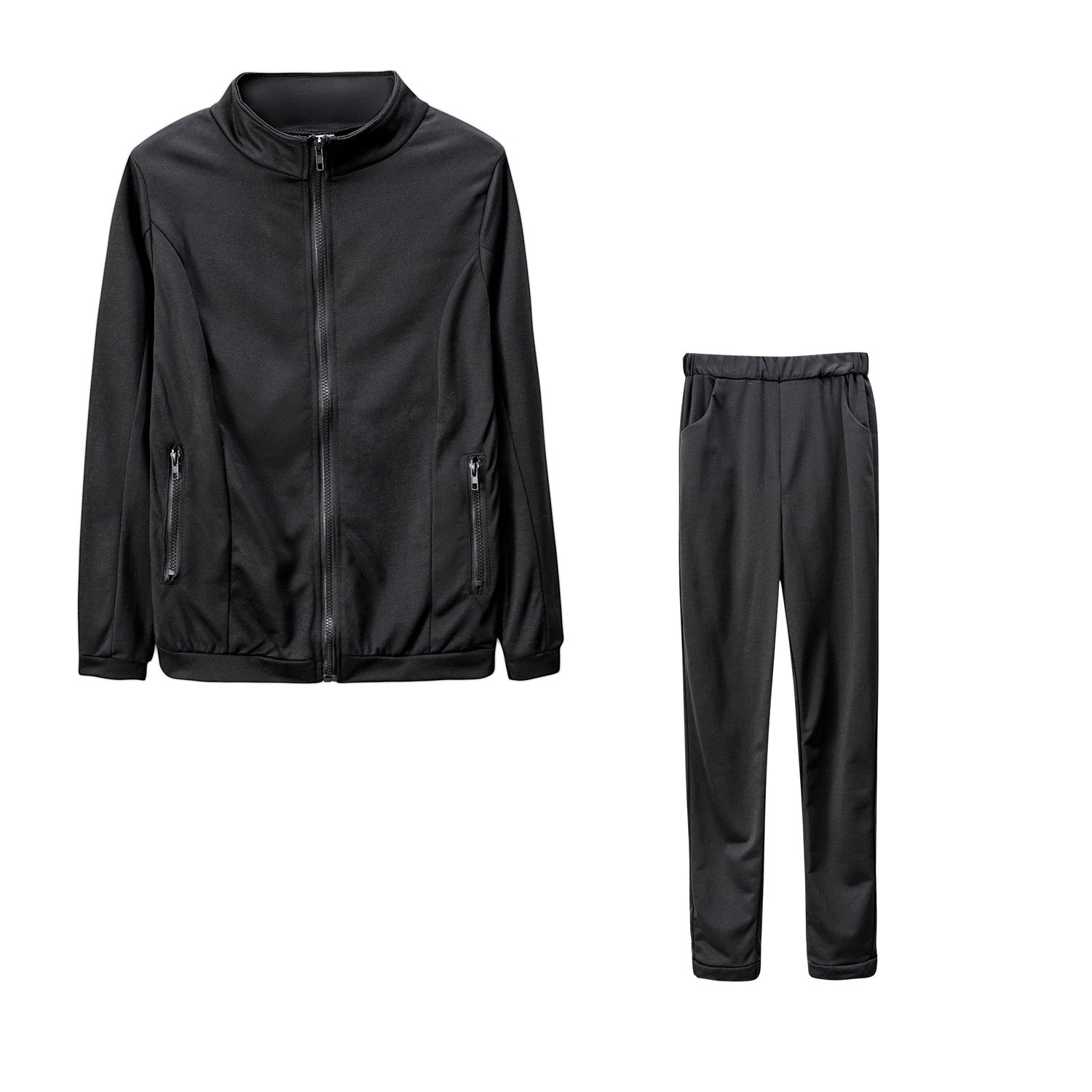 Women Casual Zipper Top and Pant Two-piece Set 9