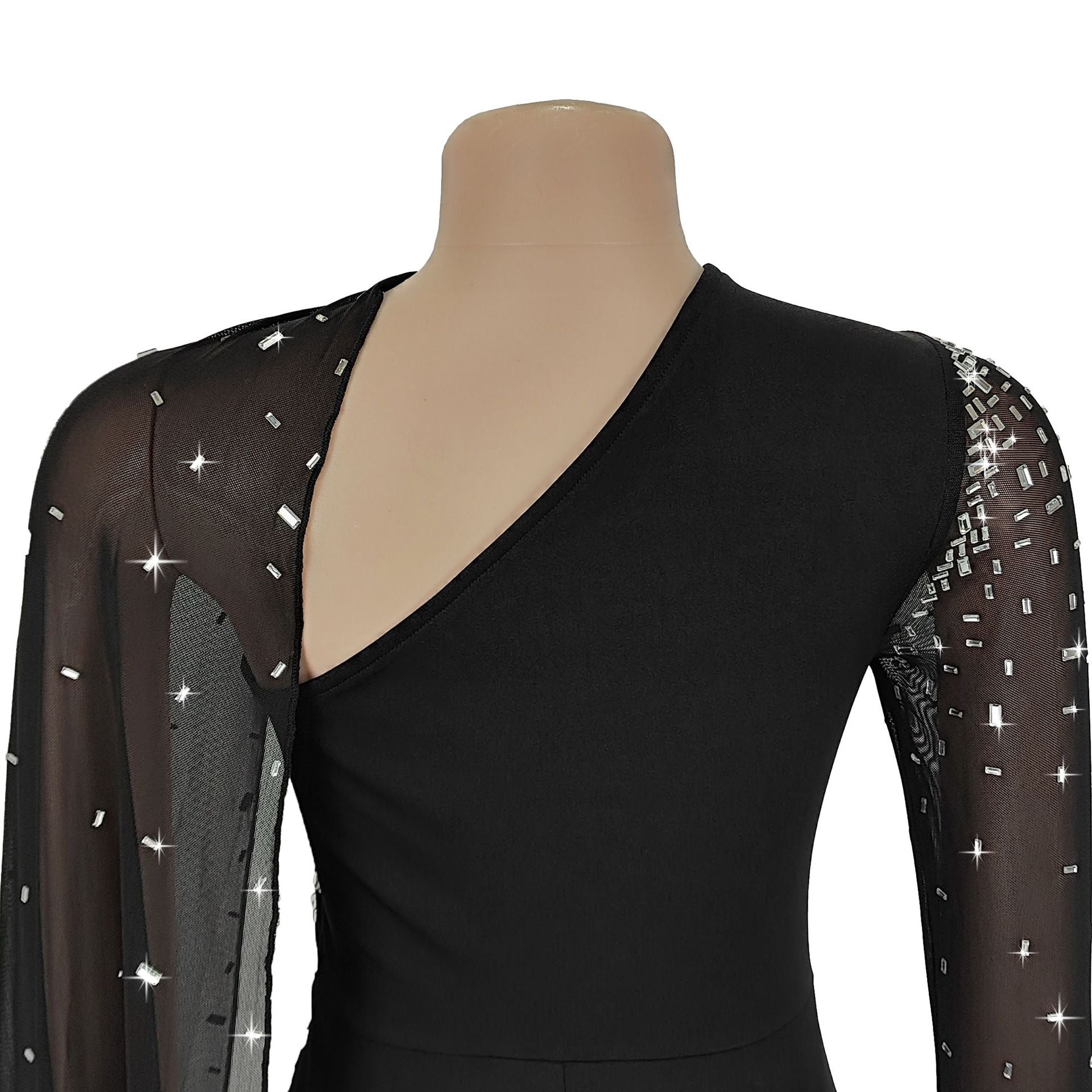 Women Sexy Mesh Beaded Bodycon Dress 14