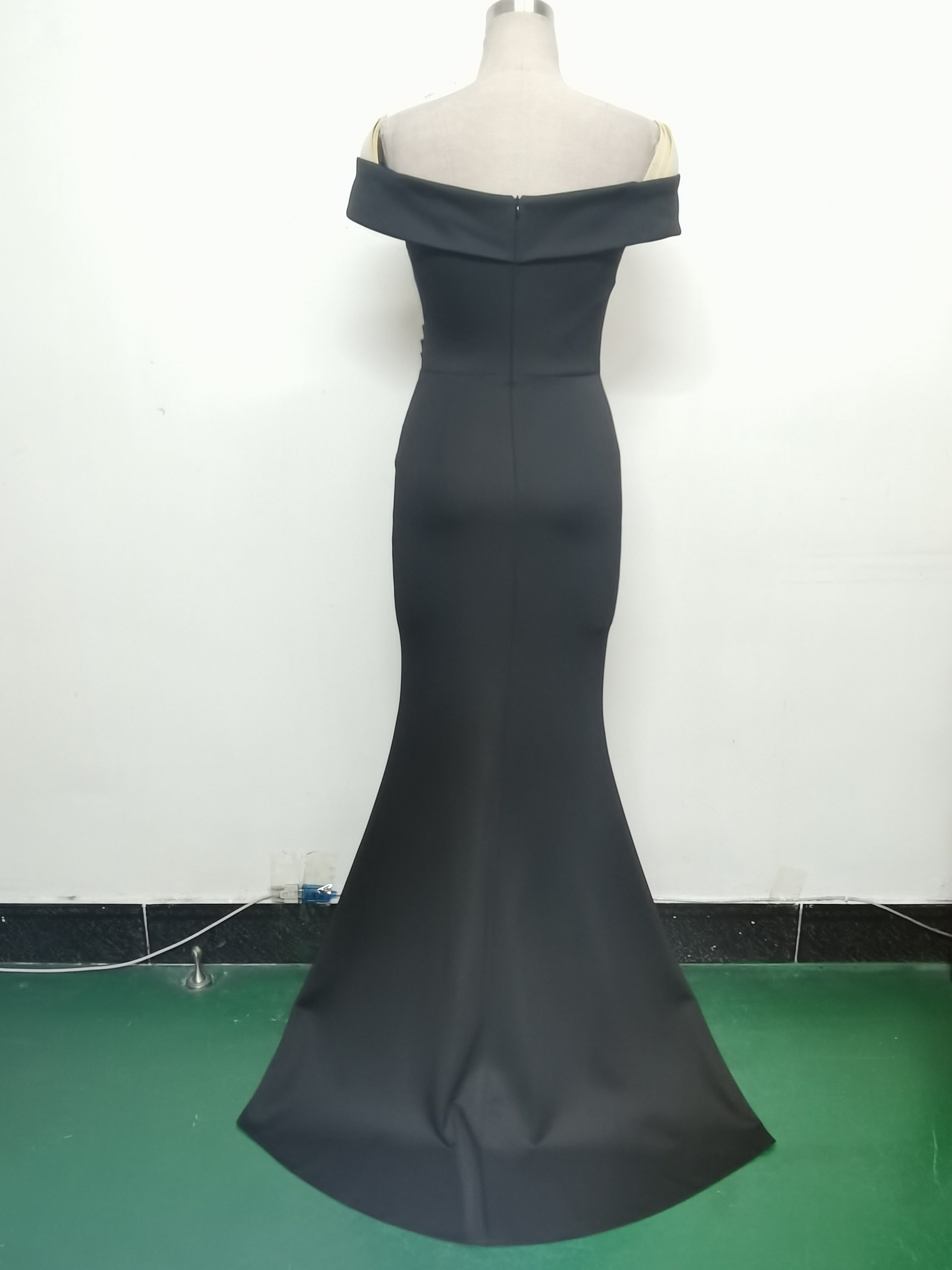 Women Off Shoulder split fishtail evening dress 26