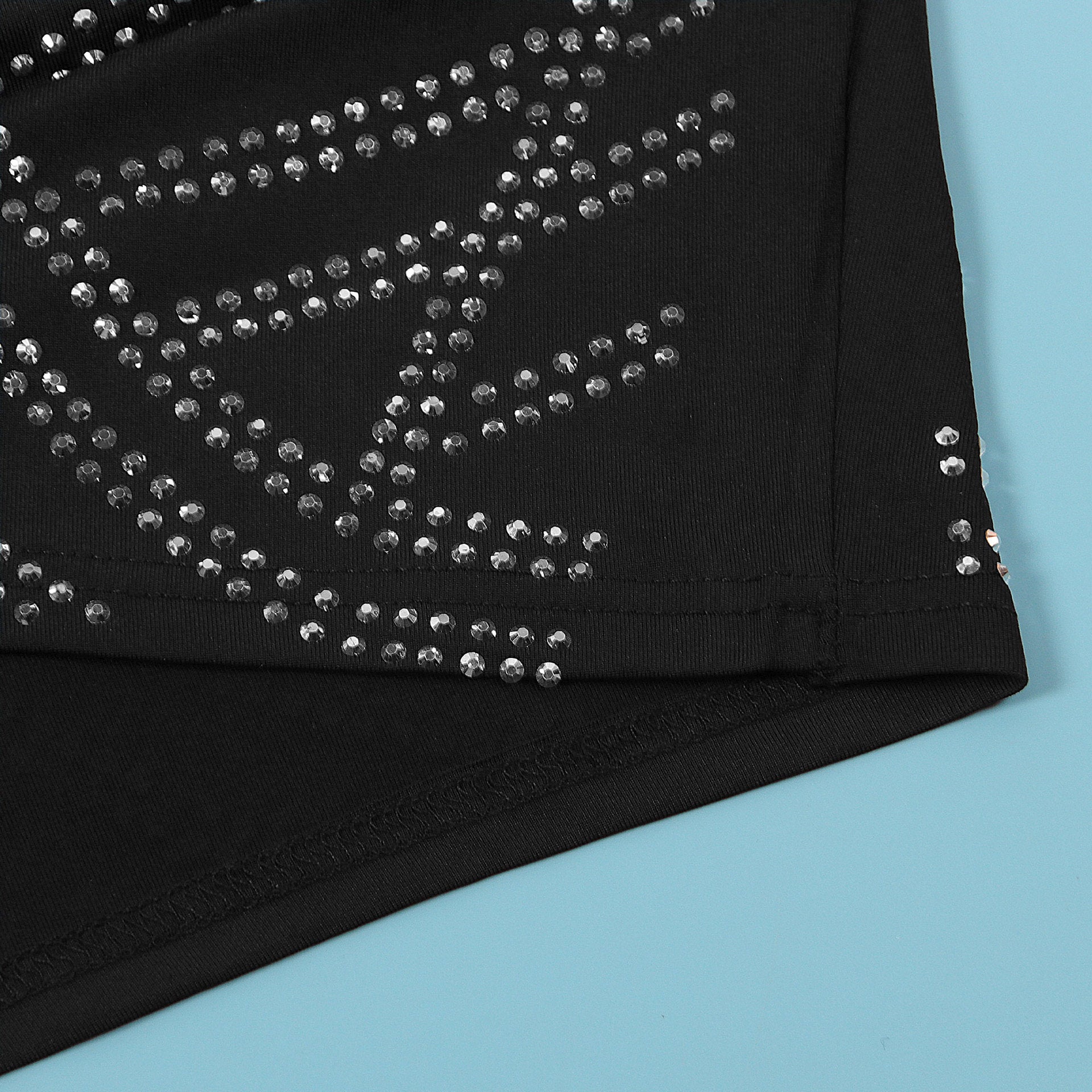 Women sexy beaded v-neck bodycon stretch dress 22