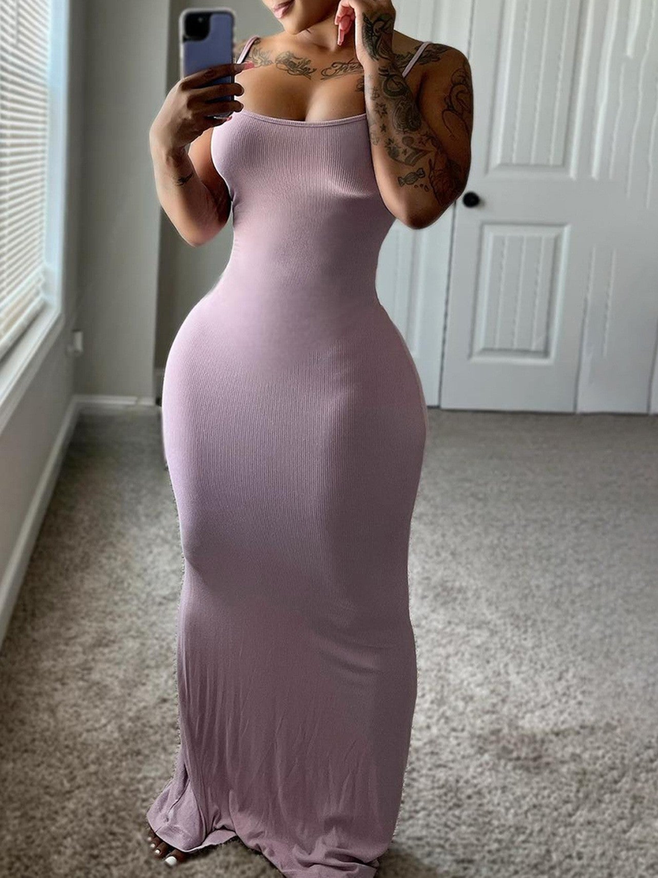 Women Summer Suspender Maxi Dress