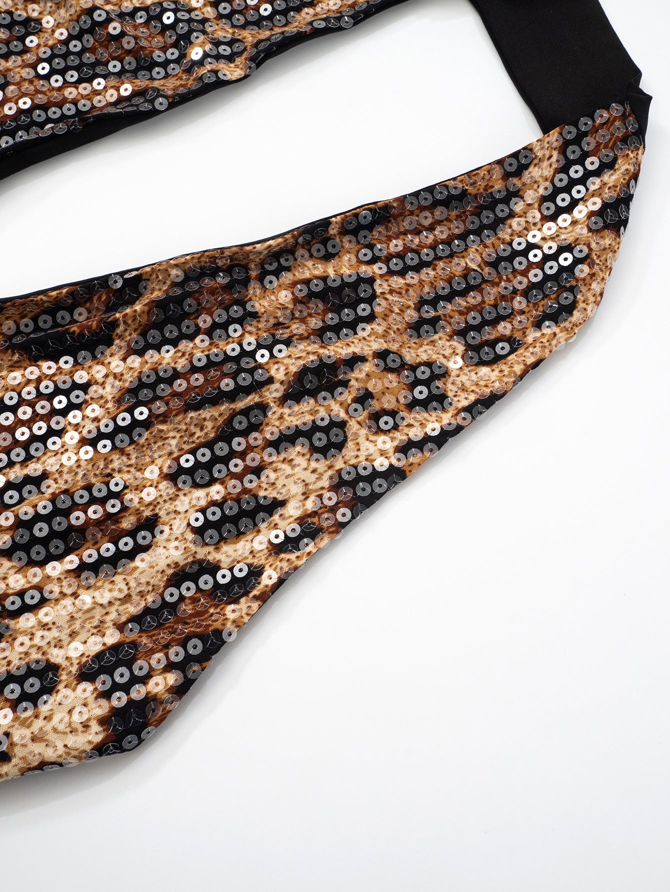 Women Spring Summer Sexy V Neck Leopard Print Backless Dress 16