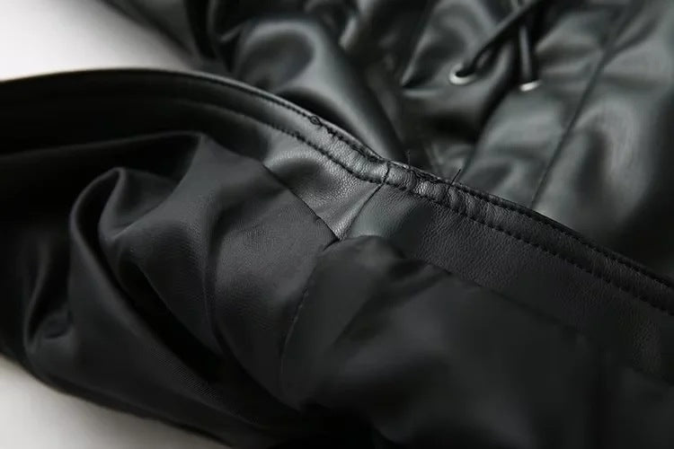 Women's American Retro Casual Faux Leather Jacket 21