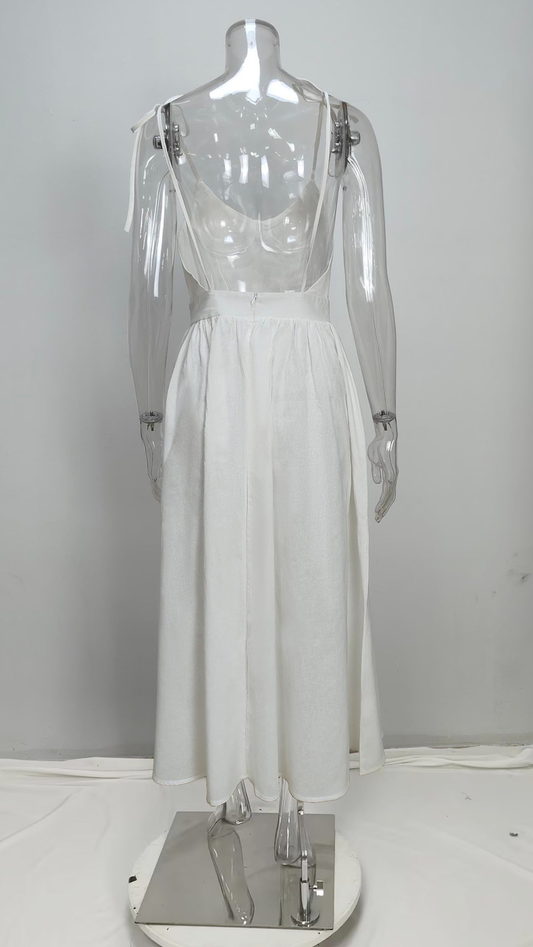 Women Spring elegant sexy Lace-Up Backless suspender dress 27