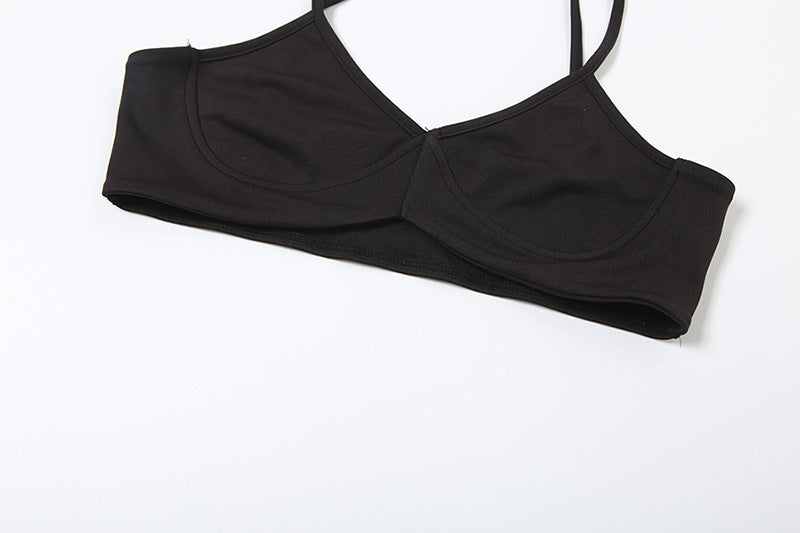 Women Autumn Hollow-Neck Long-Sleeved Top and Pants Two-Piece Set 10