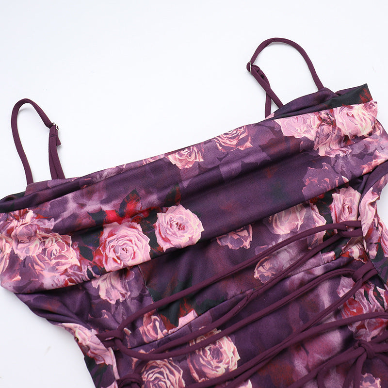 Women Sexy Pocket Neck Bodycon Sling Dress 6