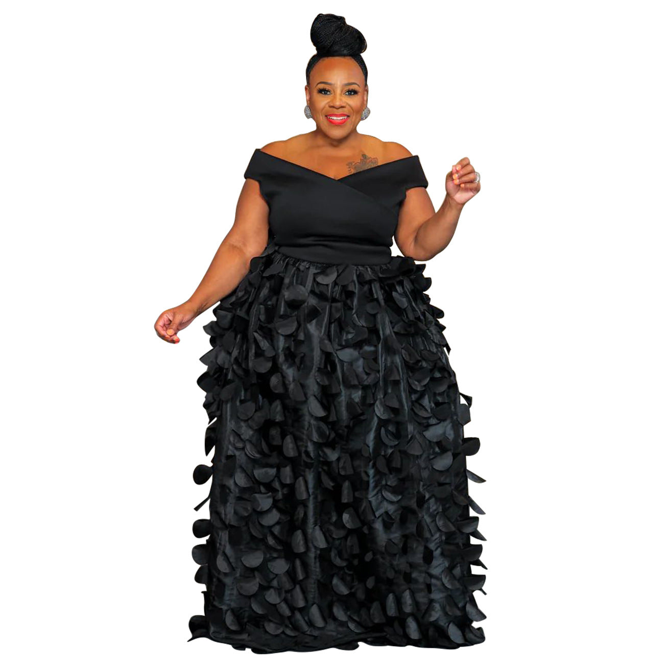 Women's Africa Plus Size high waist Formal Party evening dress 5