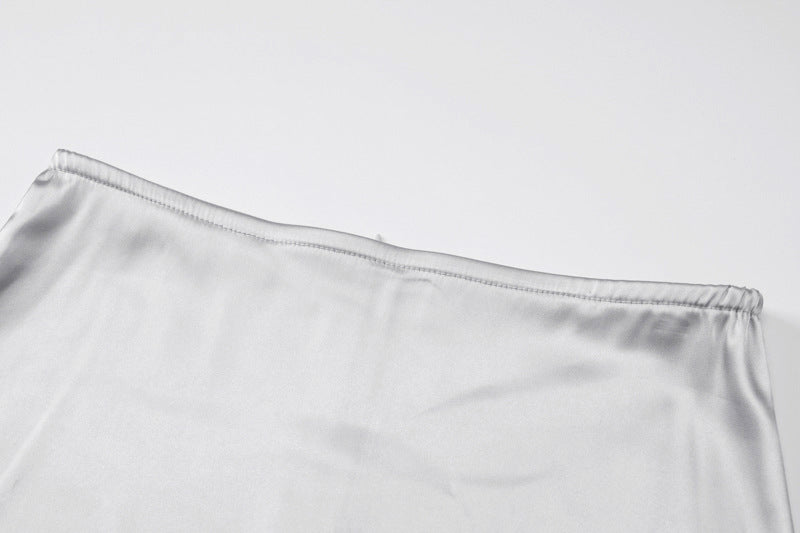 Women's Summer Strapless Top Slim Skirt Set 13