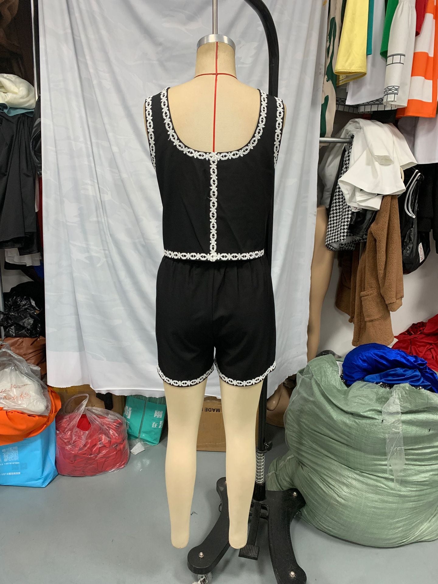 Lace Trim Vest & Shorts Summer Set 5