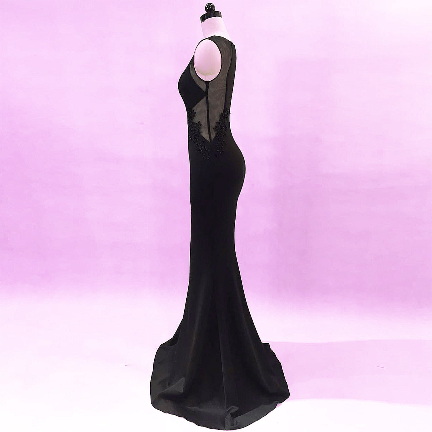 Women Formal Party Slim Elegant Sleeveless Mermaid Evening Dress 19