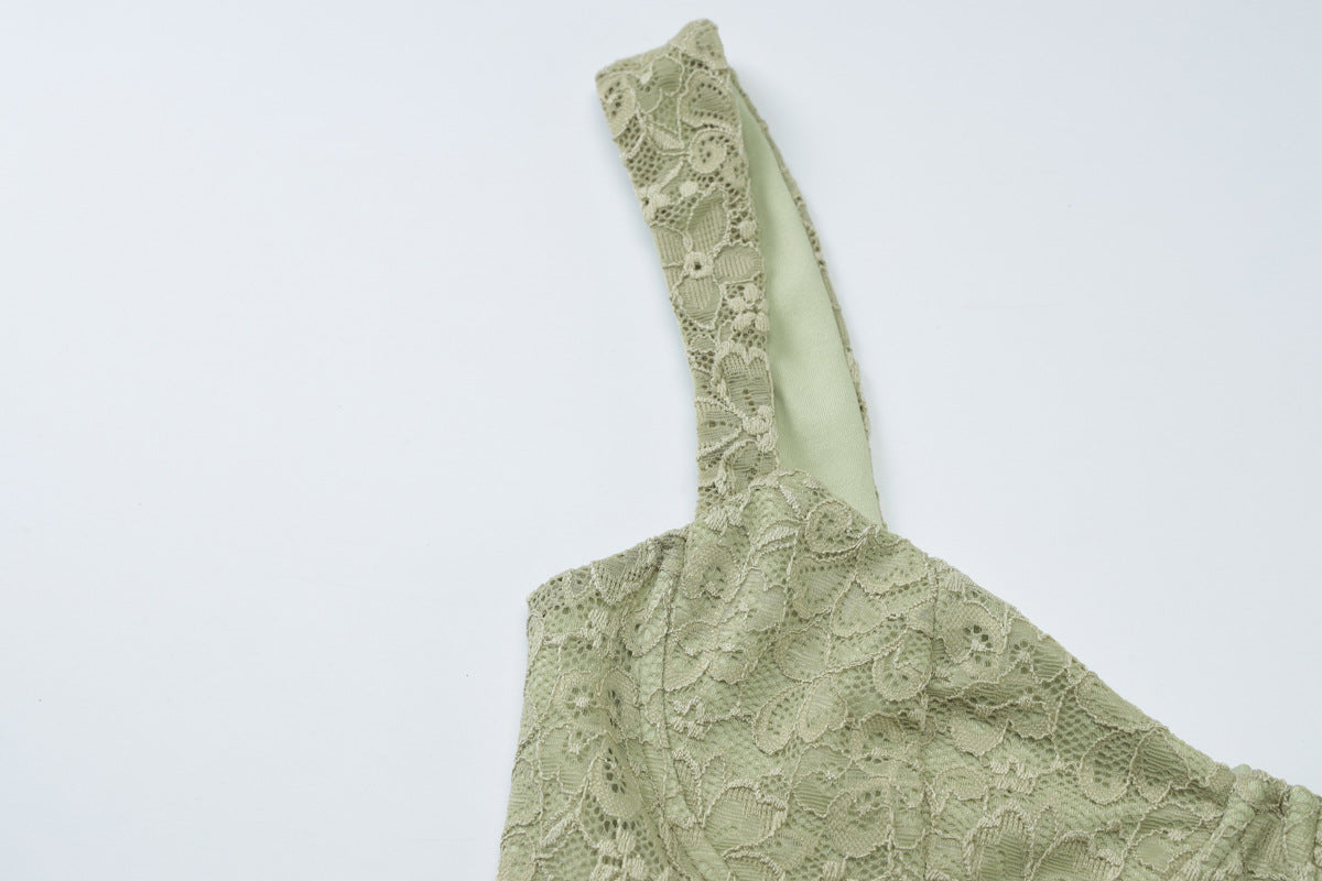 Women's Sexy V-Neck Lace-Up Patchwork Straps Bodycon Dress 13