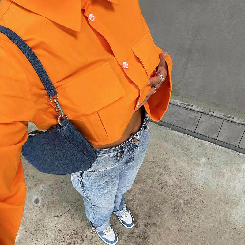 Fall Casual Pocket Short-Sleeve Shirt 4