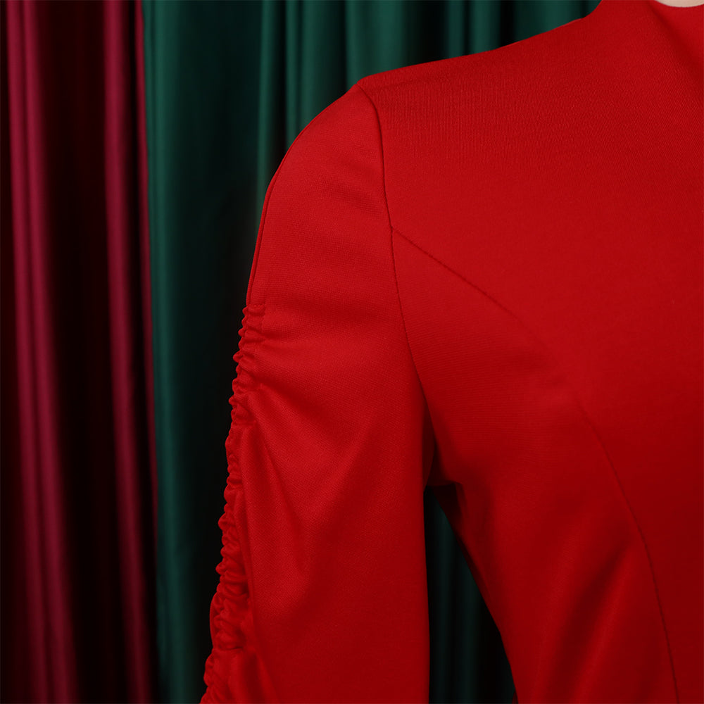 Women's Autumn And Winter Fashion Chic Plus Size Pleated A-Line African Dress 20