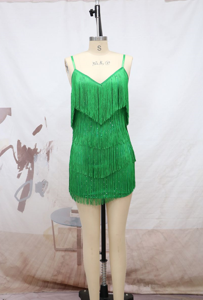 Women Prom Nightclub Party Party Sexy Sleeveless Suspender Tassel Mini Dress 13