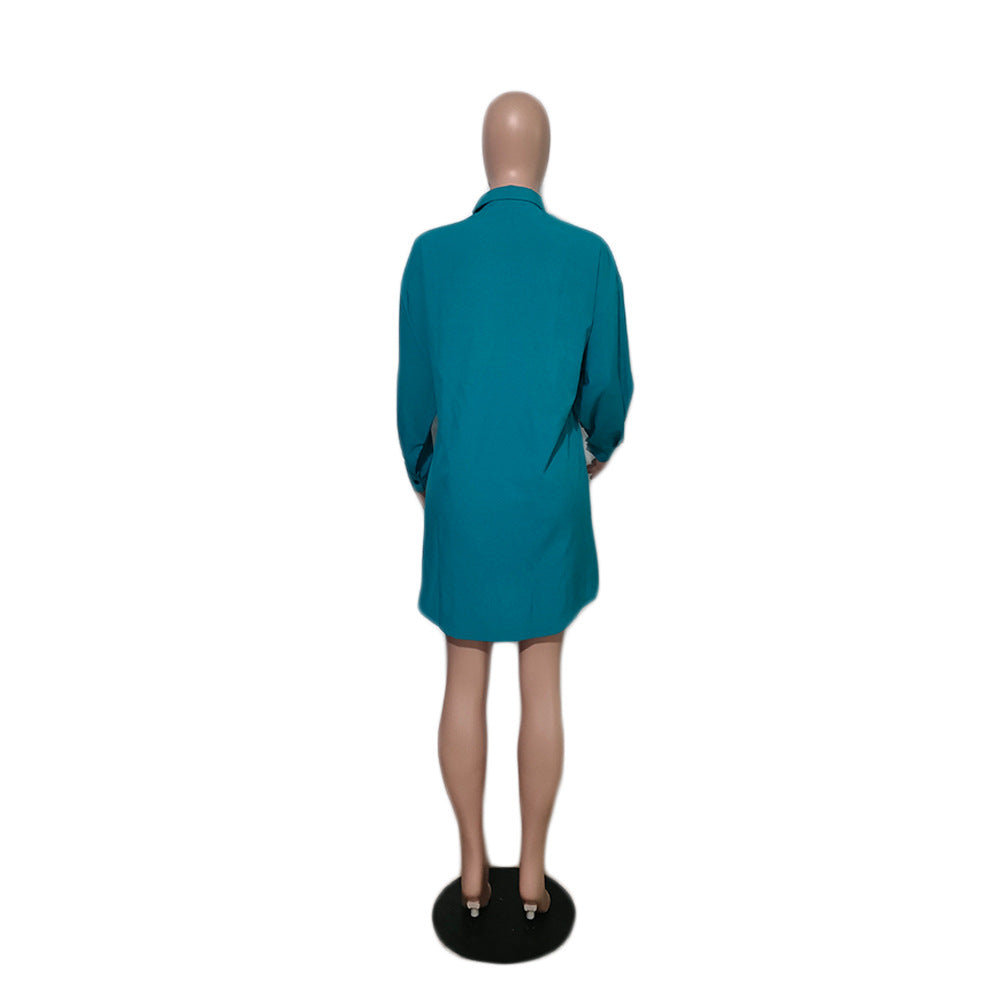 Blue Turn-Down Collar Shirt 10