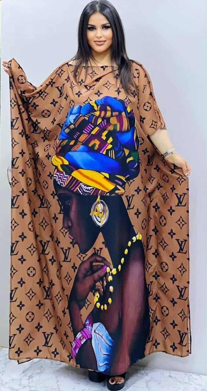 Women's Fashion Beach Holiday Printed Sexy See-Through Mesh Sleeveless Maxi Dress 4