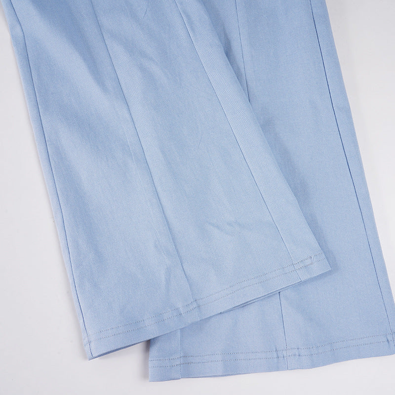 Women Casual Knitting V-Neck Long-Sleeved Zippered Hoodies and Sweatpants Two-Piece Set 31