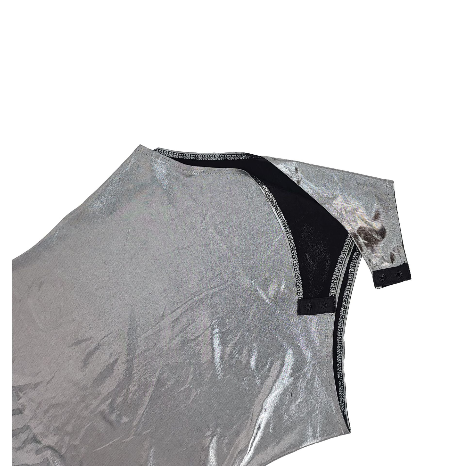 Women's Solid Color Glossy Bodysuit Sexy Short Skirt Two-Piece Set 30