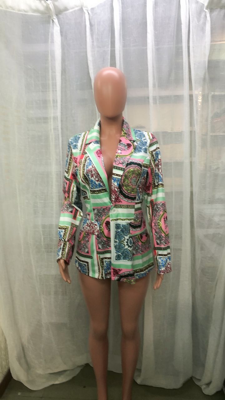 Fall/Winter Long Sleeve Fashion Sexy Print Blazer Jacket 12