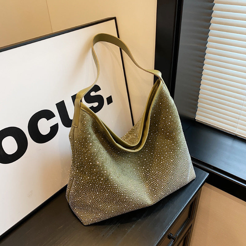 Women Shoulder Stud Style Bucket Bag 12