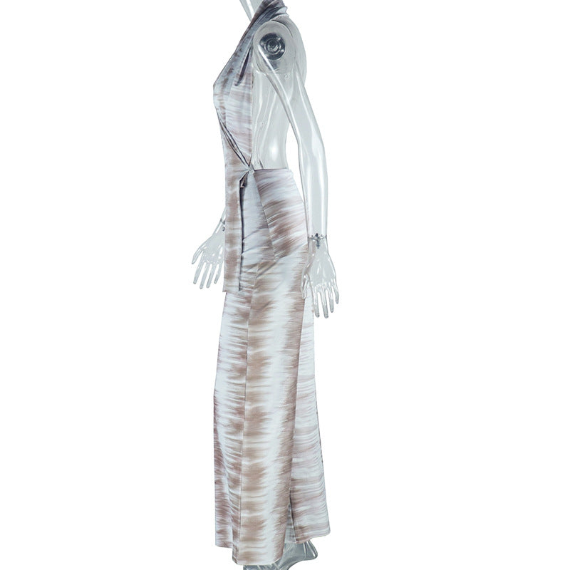 Women's Halter Neck Sleeveless Straight Leg Fashion Jumpsuit 7