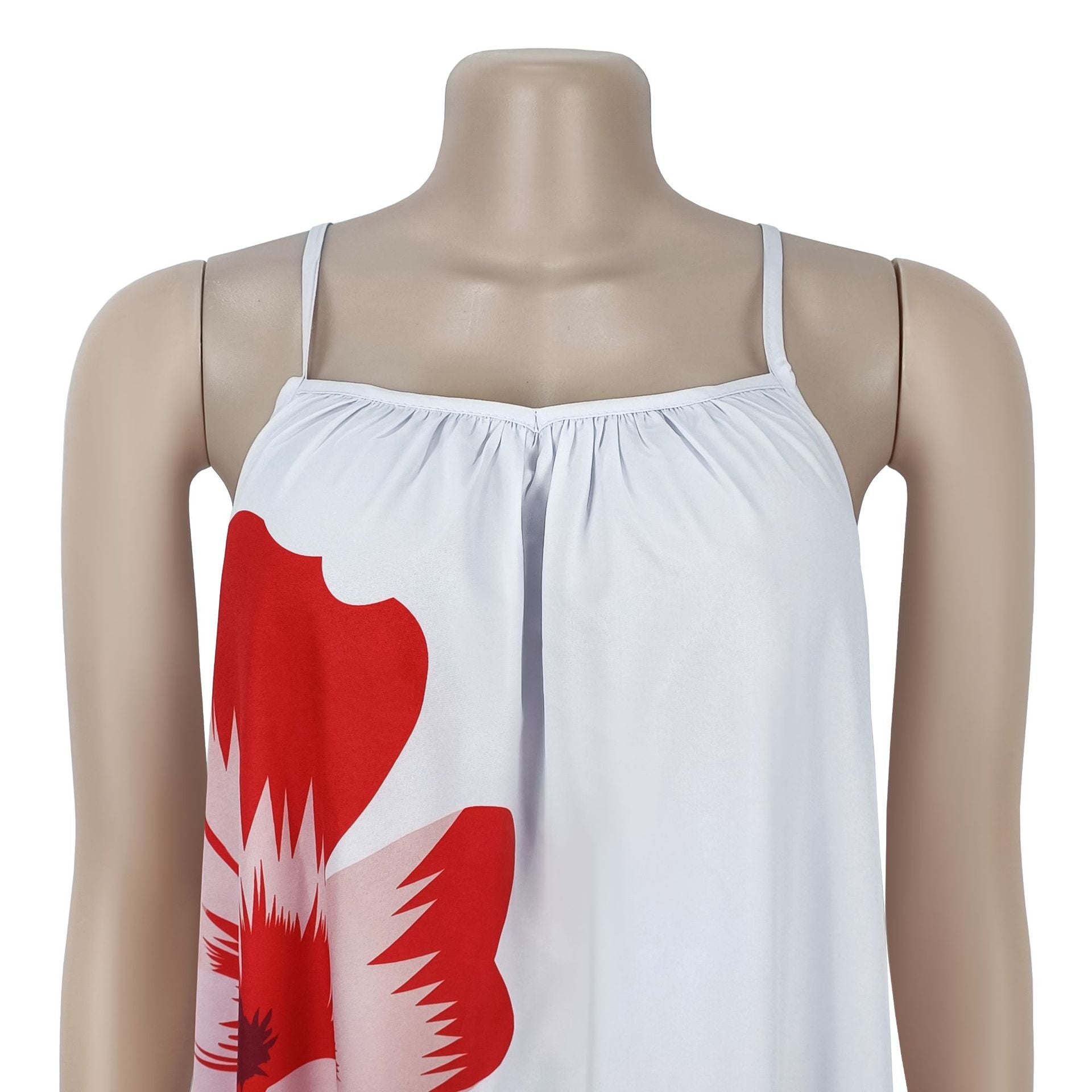 Fashion Women's Sexy Strappy Floral Print Low Back Maxi Dress 8