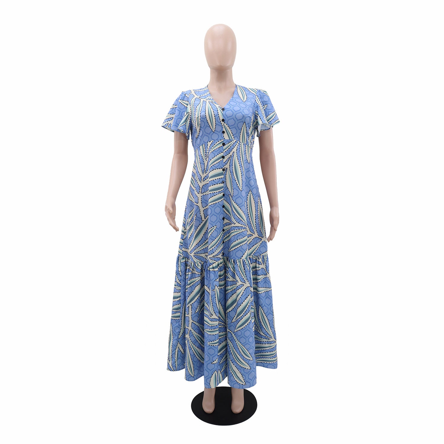 Women Holidays Casual Lace-Up Printed Dress 6