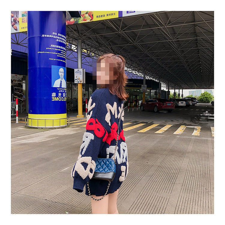 Women Fall/Winter Style Casual Button V-Neck Sweater 19