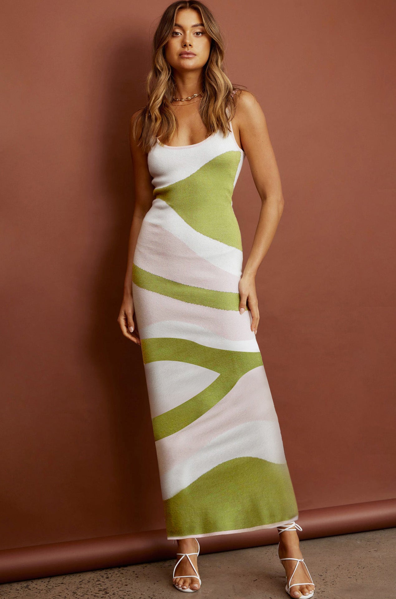 Winter Fashion Sexy Style Printed Slim Slim Fit Long Dress 22