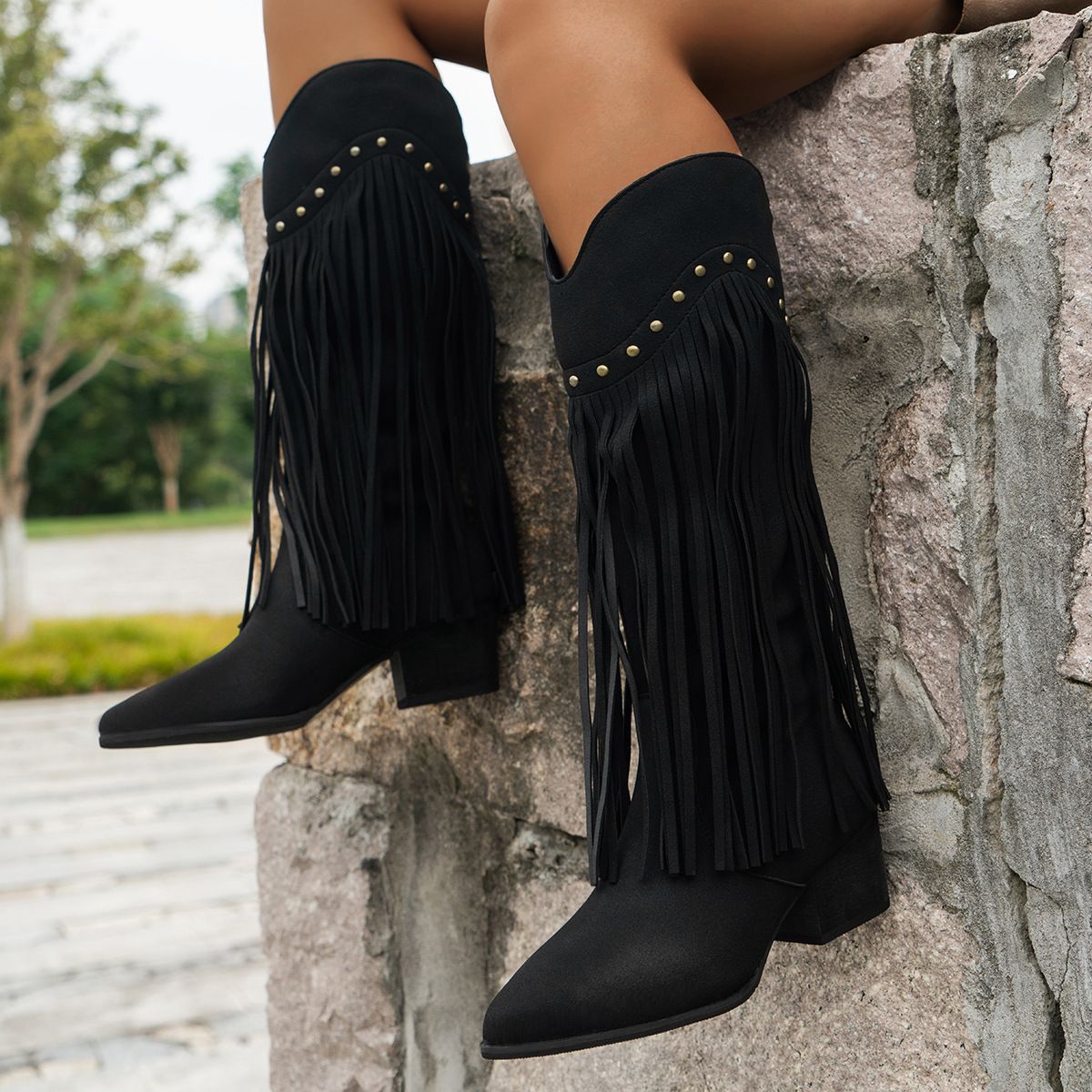 Women's Boots Autumn Winter Fringe Fashion Boots Sexy Long Boots