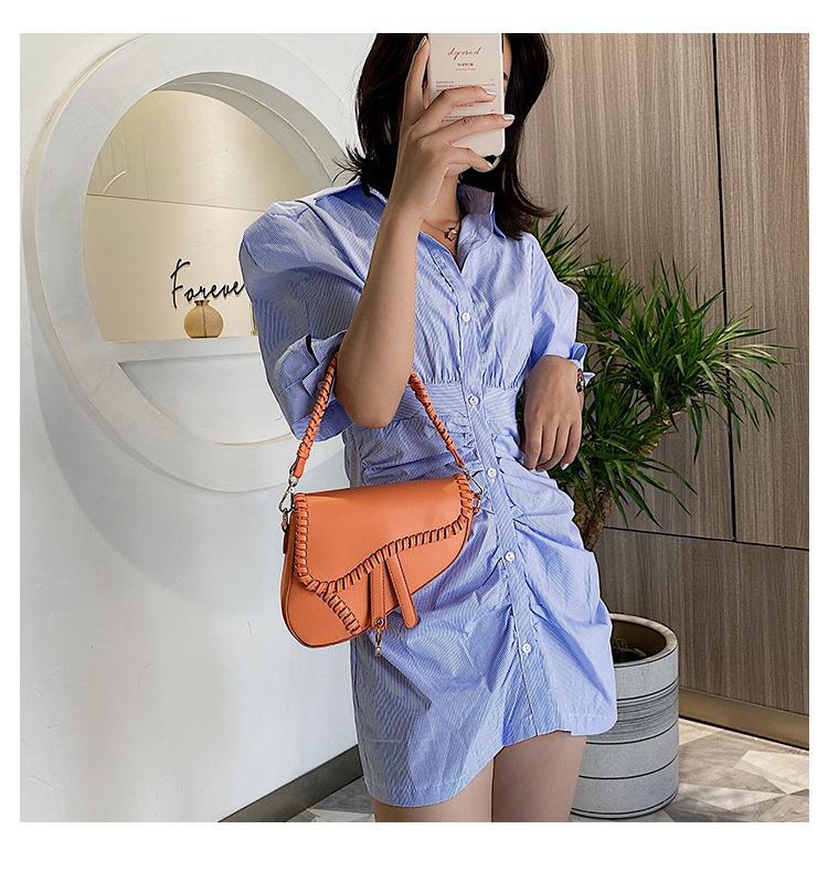 Women Vintage Braided Saddle Bag 6