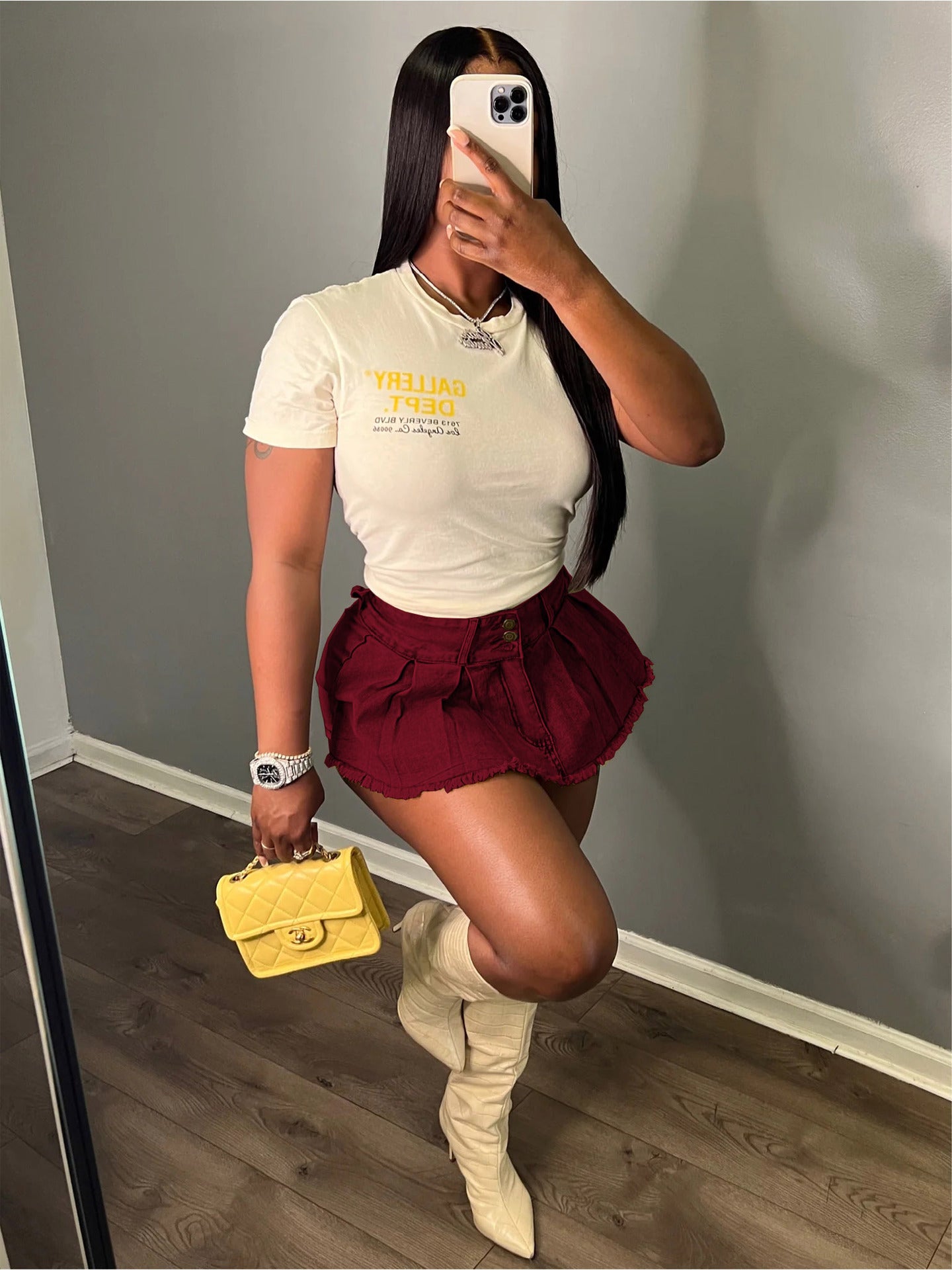 Women's Vintage Wash Stretch Denim Shorts 43