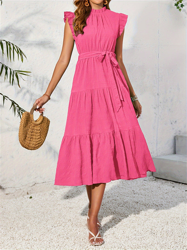 Women Summer Holidays Ruffle Layered Cake Dress 6