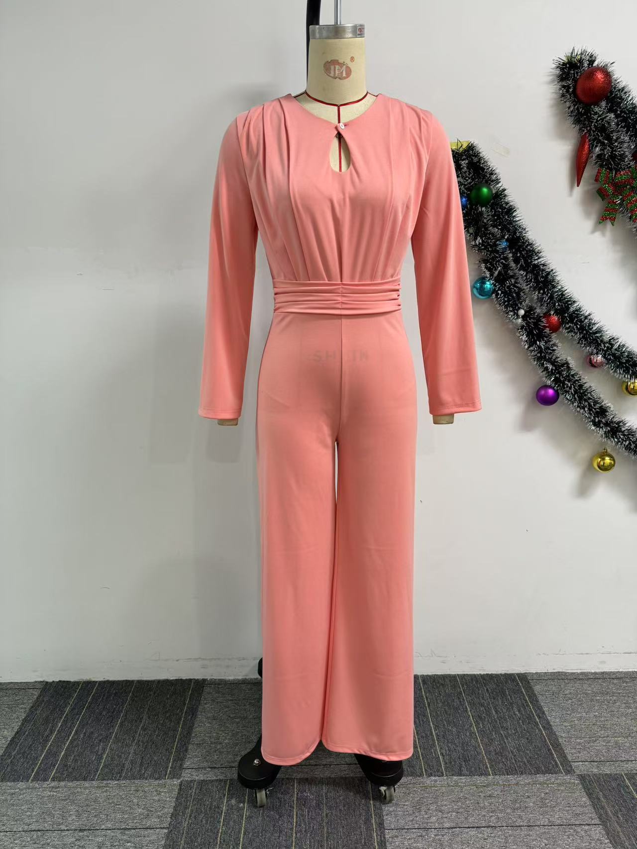 Elegant Cutout Slim Waist Wide Leg Jumpsuit 8
