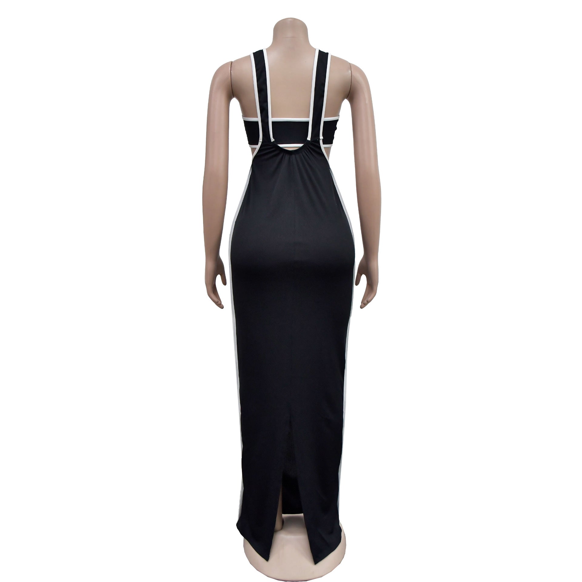 Women Sexy Backless Suspender Top and Long Dress Two-piece Set 10