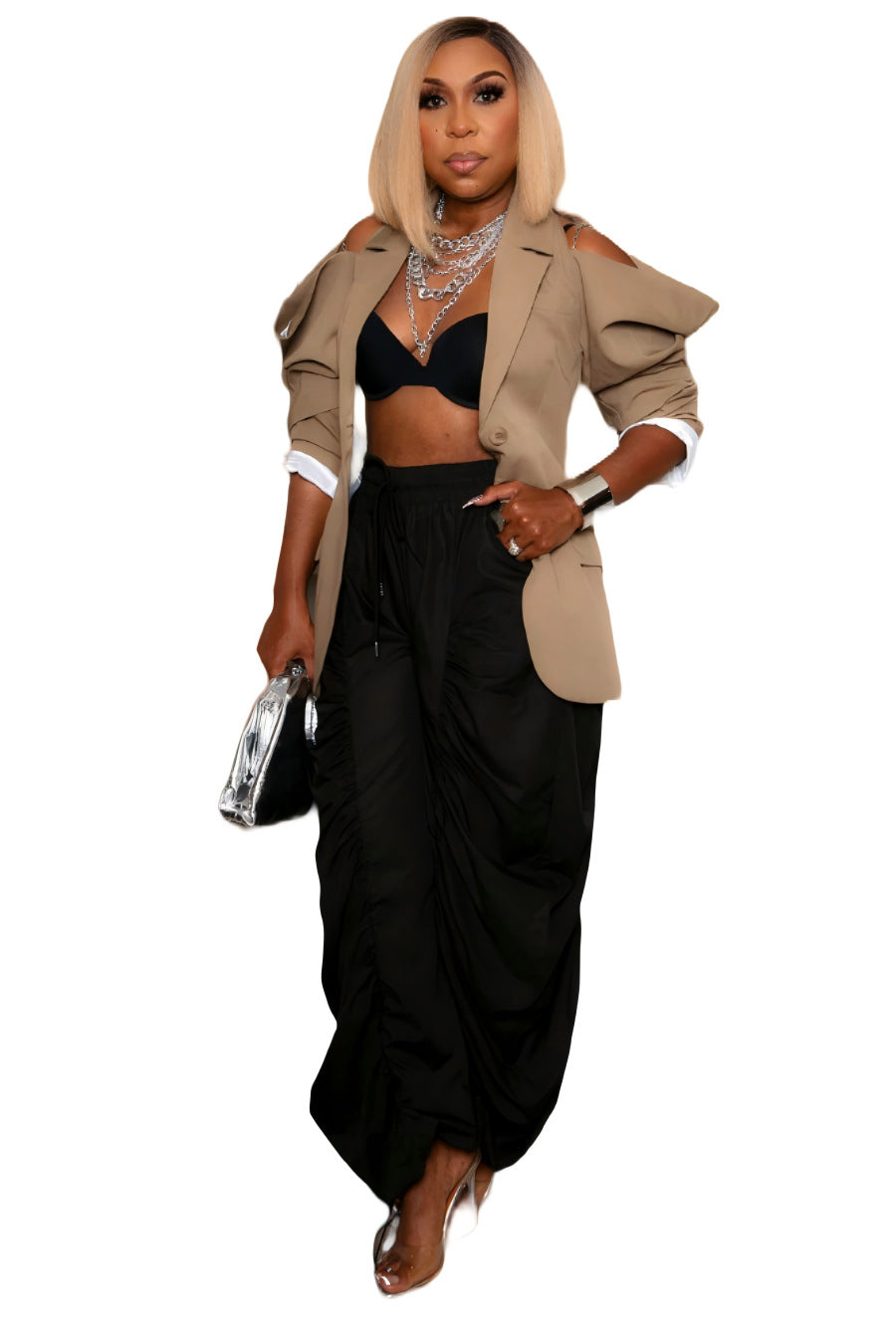 Fashionable Women's Casual Fashion Pleated Loose Pants 7