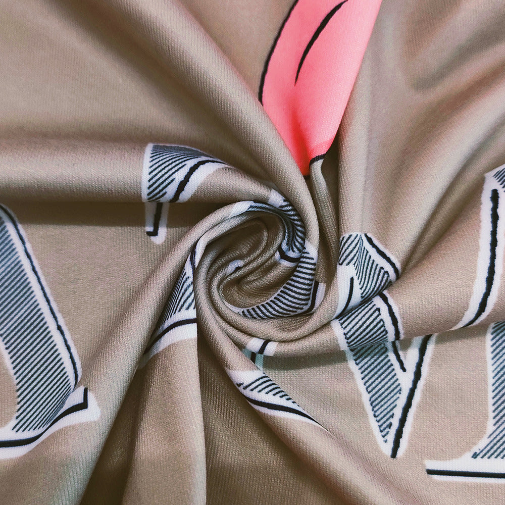 Summer Women's Tight Fitting Stretch Casual Print Shorts 43