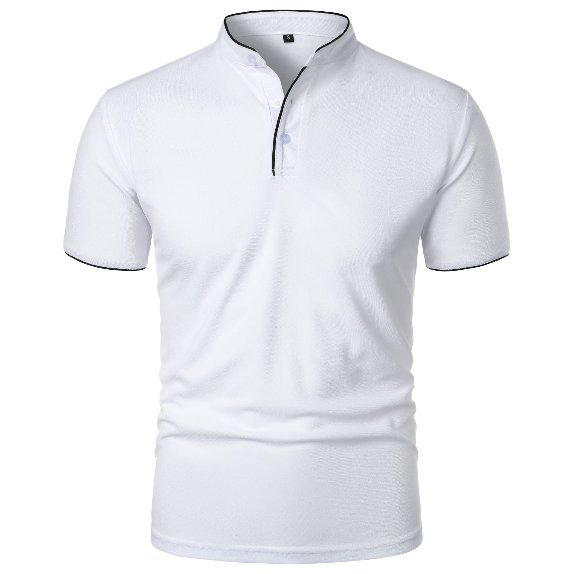 Men's Summer Solid Short Sleeve Polo T-shirt 3