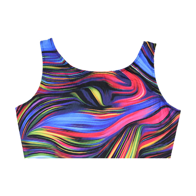 Sexy Multicolor Stripes Print Straps Bodycon Dress 7