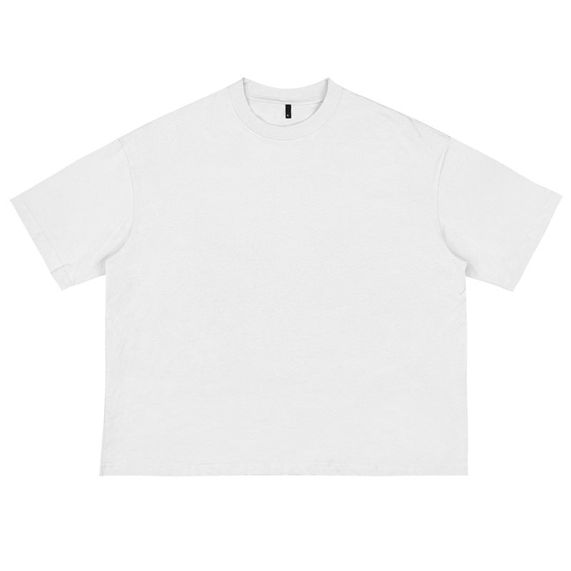 Men's Short Sleeve Solid Color Cotton T-Shirt 5