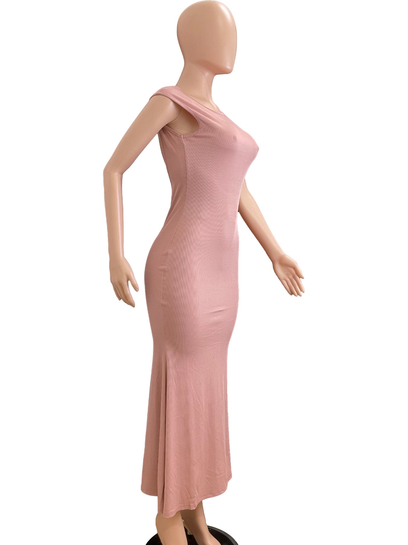 Women's Spring And Autumn Fashion Sexy Hollow Low Back Slim Bodycon Dress 15