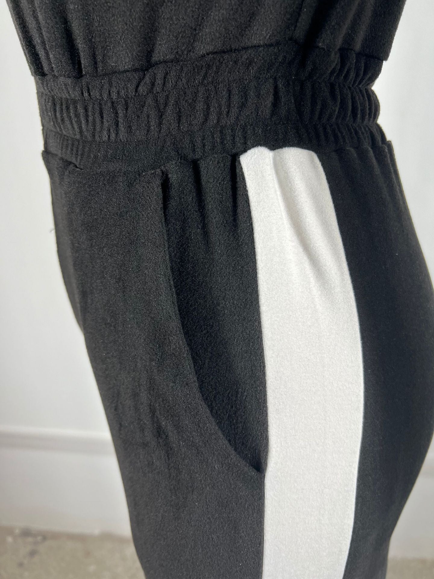 Women's Denim Patchwork Color-Block Stand Collar Short Sleeve Long Zip Jumpsuit 10