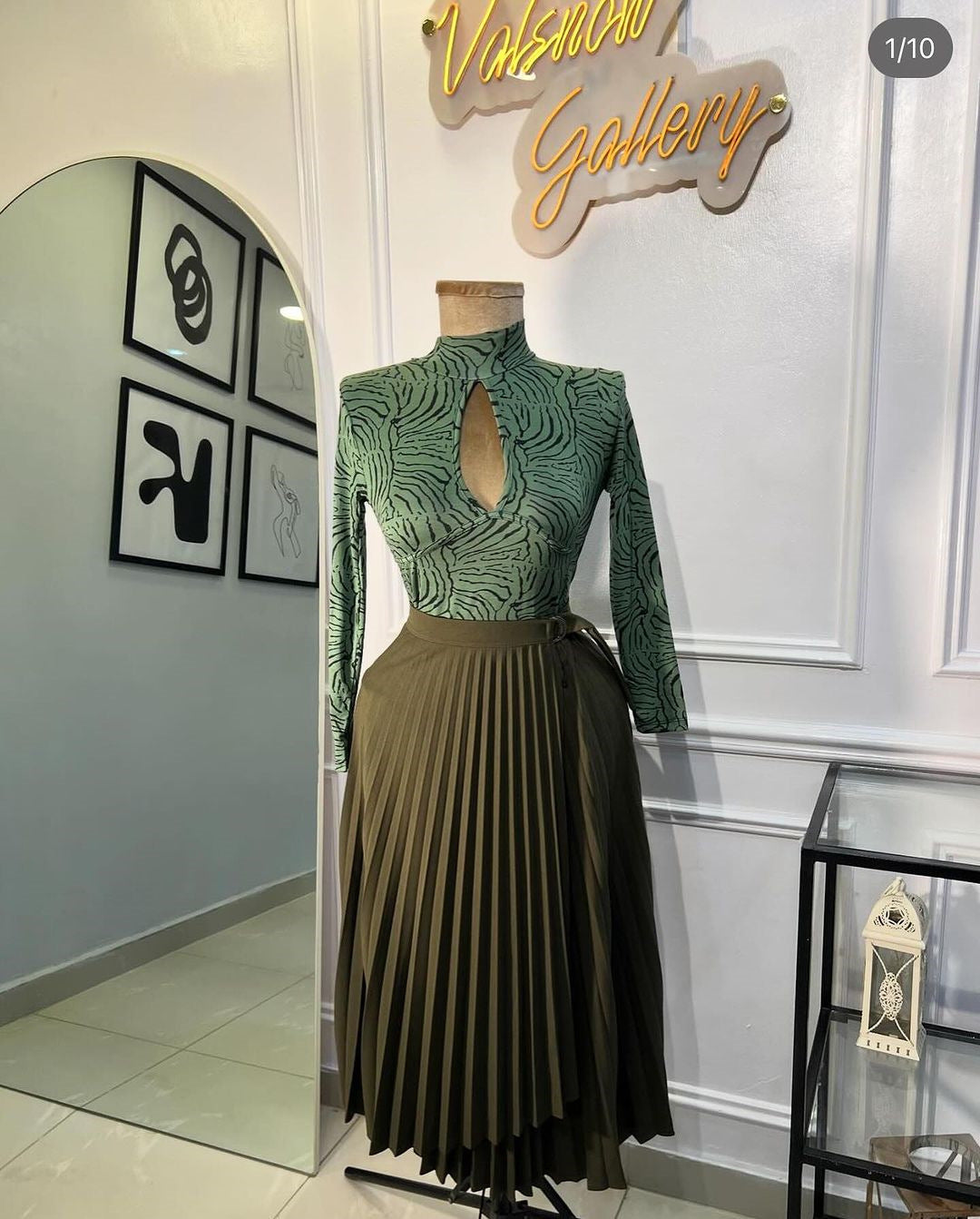 Women Summer Lace-up Irregular Long Skirt 11