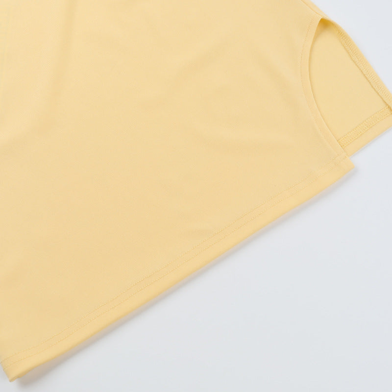 Women sexy suspender lace edge slit dress 16