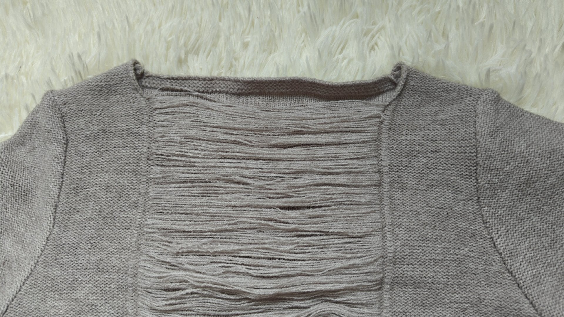 Women's Autumn Hollow Ripped Long Sleeve Crop Sweater 9